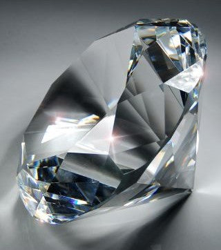 Diamond Crystal Paperweight 4”