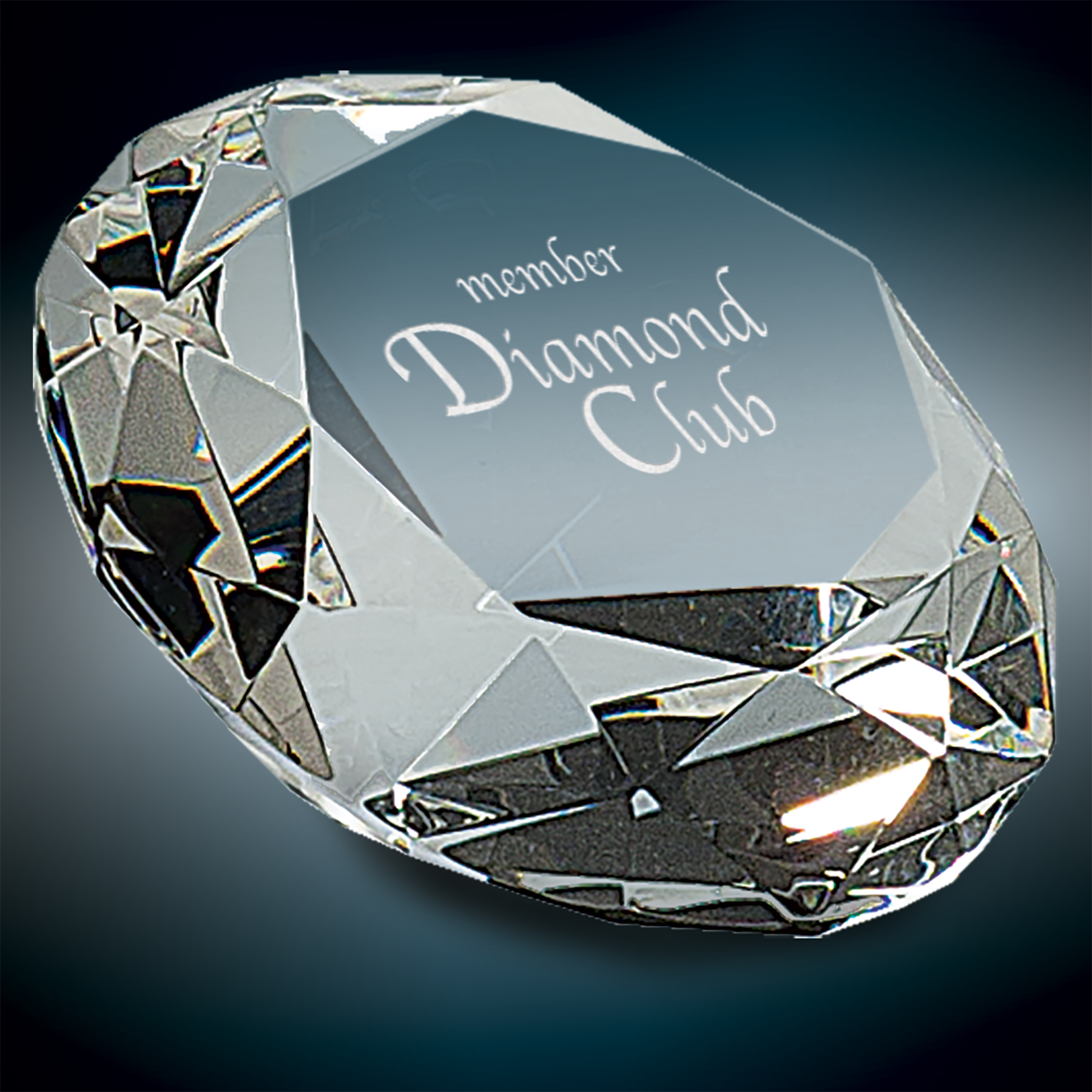 Diamond Crystal Paperweight 4”