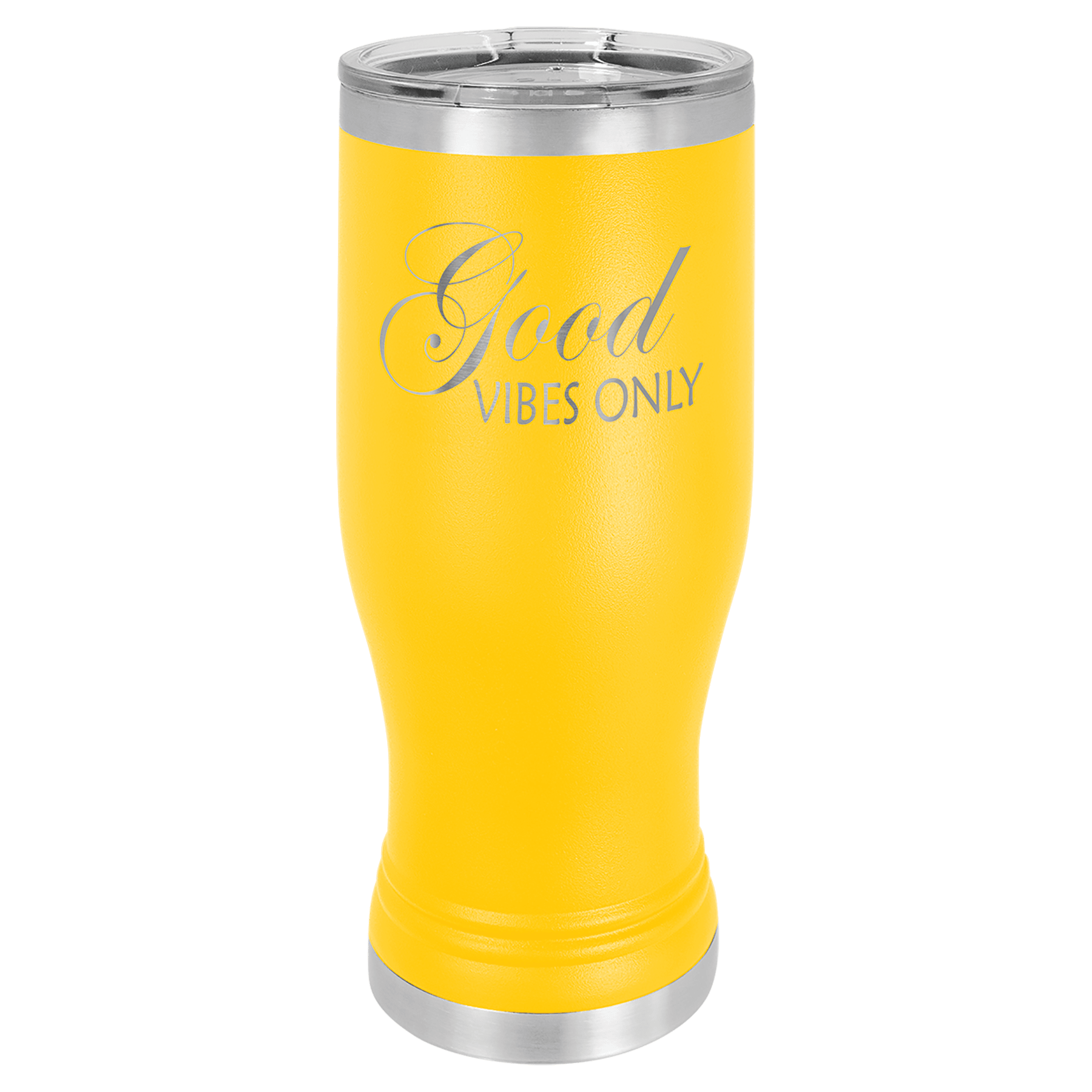 20 oz Stainless Steel Pilsner with Clear Lid