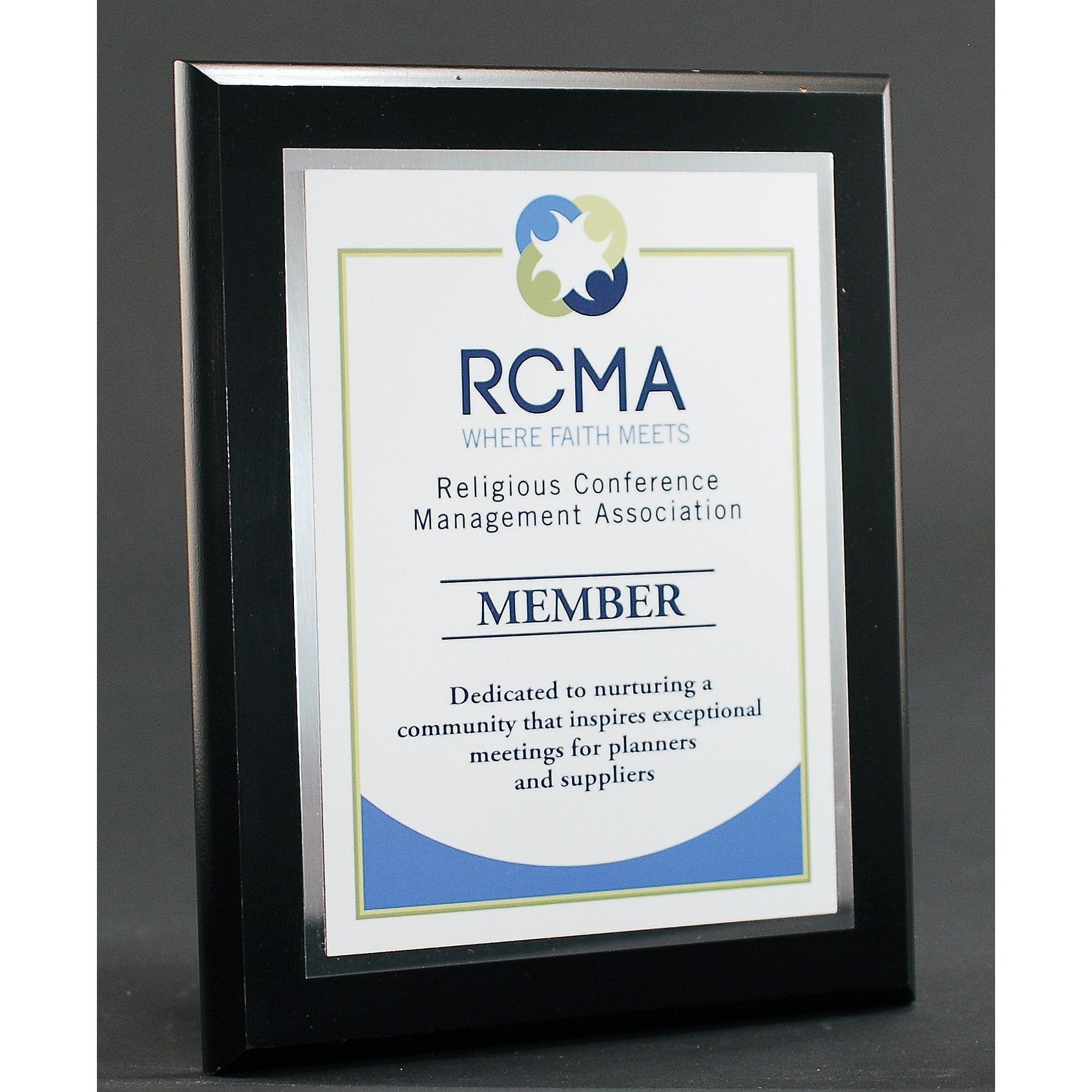 Executive Ebony Finish Plaque with Plate